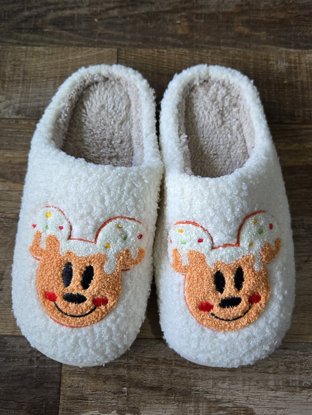 Mickey Disney Gingerbread Christmas Slippers